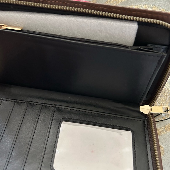 Brown Wallet with Bee Embellishment - Picture 2 of 3